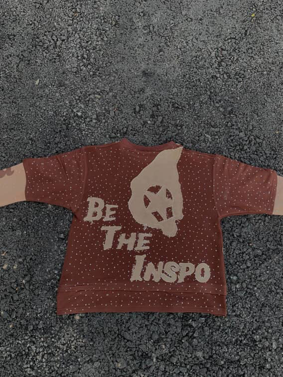 Rhinestone “Be the Inspo” Double-Layered T-Shirt
