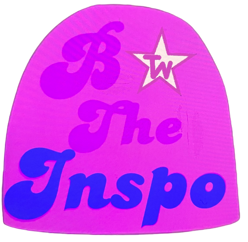 “Be The Inspo” Pink Mohair Beanie
