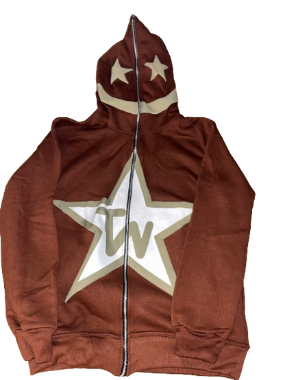 Brown “Be The Inspo” Full-Zip Jacket