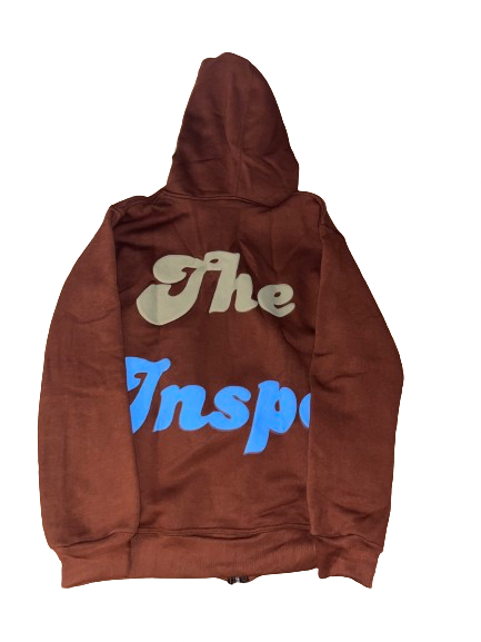 Brown “Be The Inspo” Full-Zip Jacket