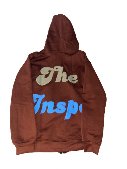 Brown “Be The Inspo” Full-Zip Jacket