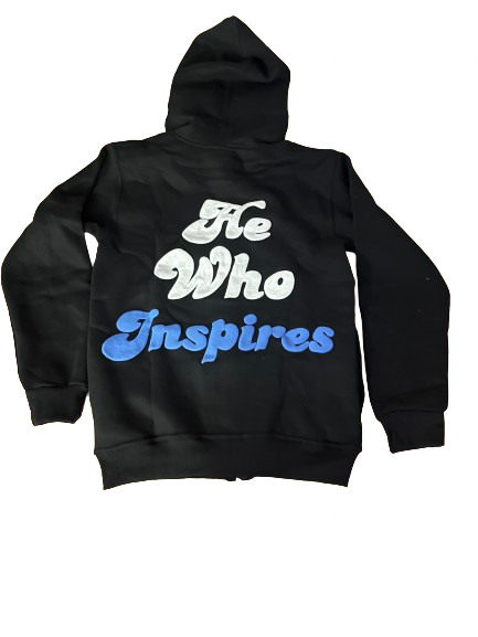 Black “He Who Inspires” Full-zip