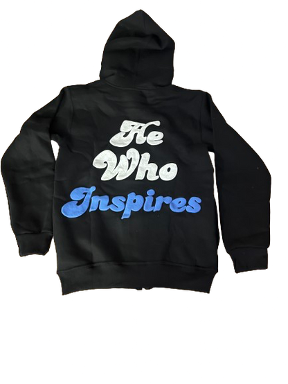 Black “He Who Inspires” Full-zip