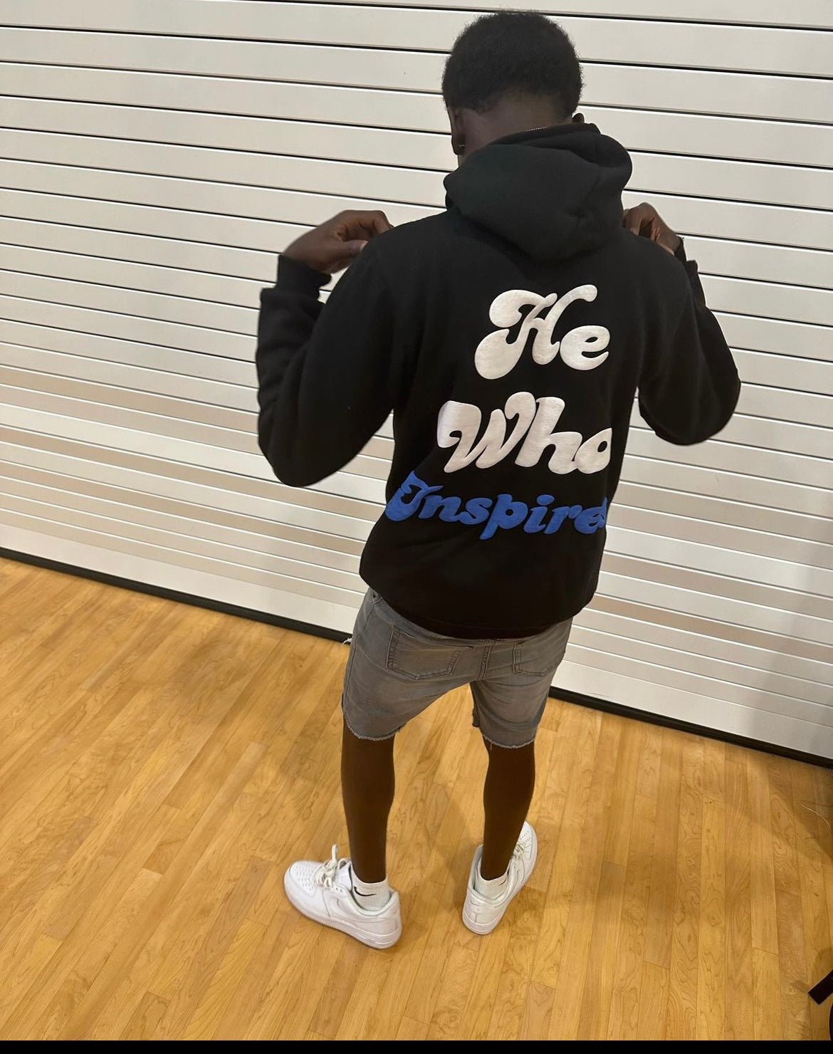 Black “He Who Inspires” Full-zip